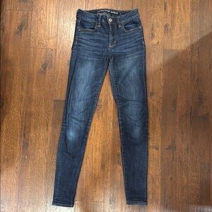 American Eagle Outfitters Women’s Blue Skinny Denim Jeans - Size 0